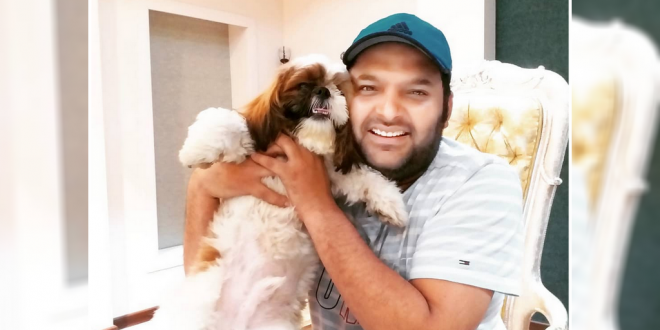 Kapil Sharma With His Pet Dog Cheeku