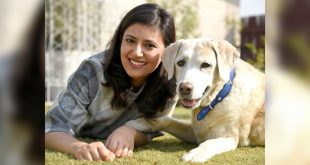 Rashi Narang Heads up for tails with her pet dog