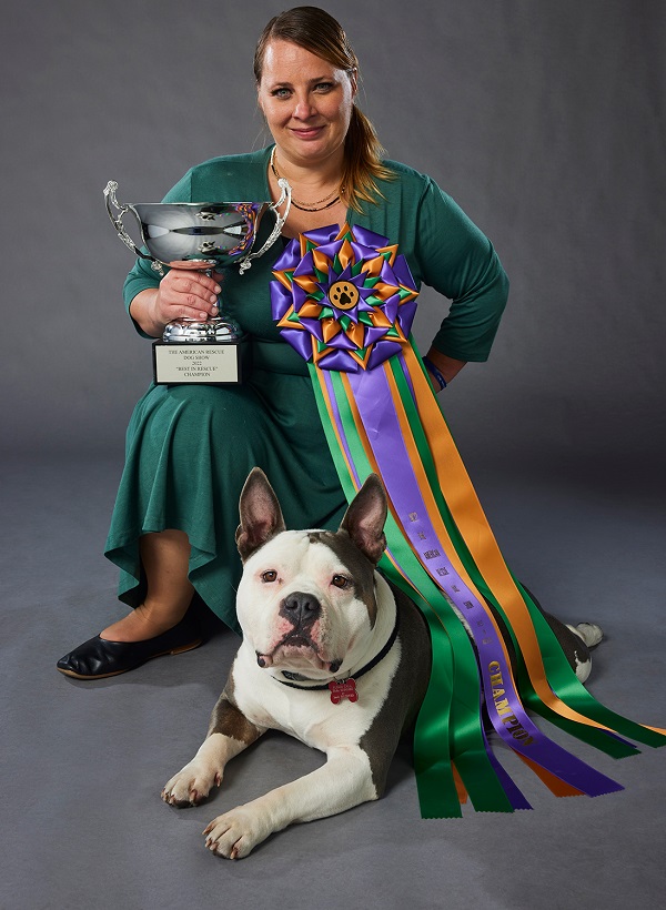Capone the Pit Bull Dog Wins ‘Best in Rescue’ at the 2022 American
