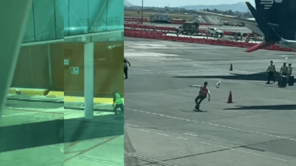 Dog Runs onto Airport Tarmac in Mexico