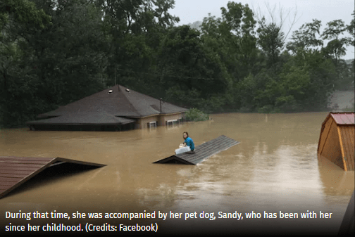 Teen Swims To Rooftop With Pet Dog As Flood Hits US Town