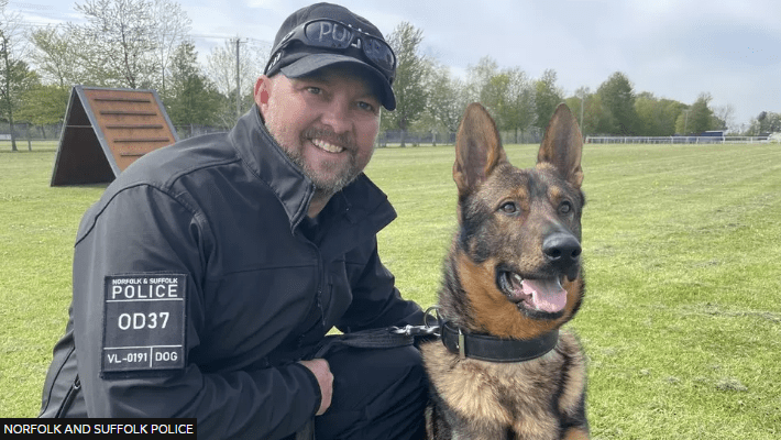 PD Arnie will be based at Bury St Edmunds with his handler PC Nick Lofthouse