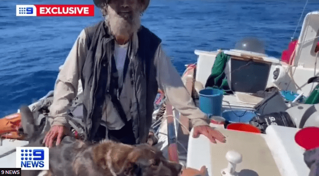 Australian Sailor and His Furry Friend Rescued After Two Months at Sea