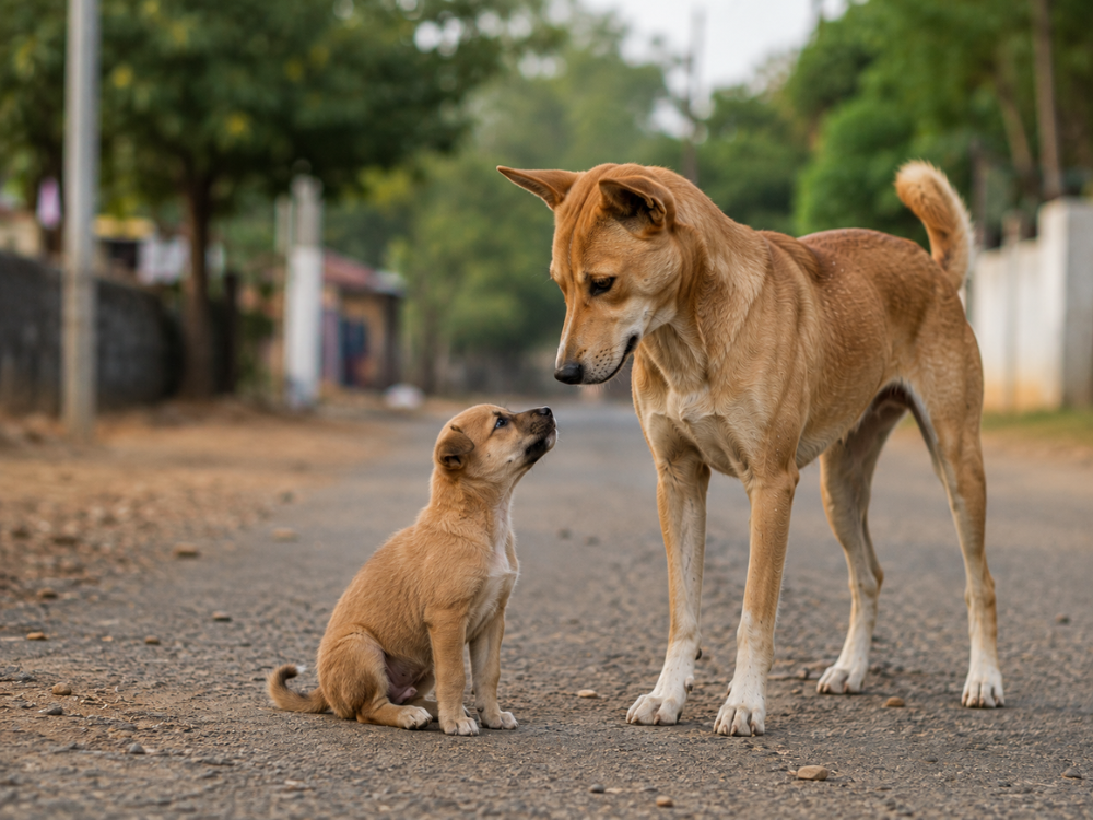 dog with puppy